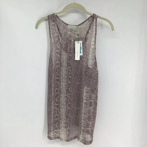 Costa Blanca Women’s One Pocket Reptile Print Sheer Tank Summer Beach NWT Size M - Picture 1 of 9